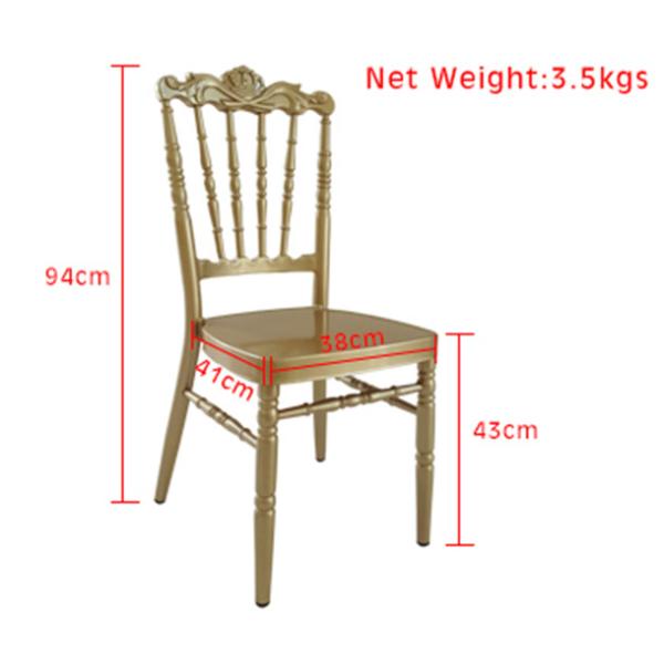 Aluminum Alloy Wedding Chiavari Chair 35x2.5mm Size For Company Party