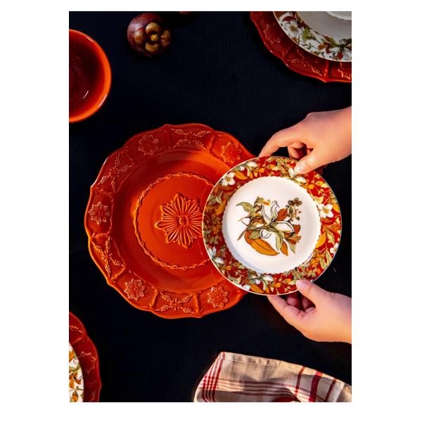 Turkish Style Porcelain Dinnerware Sets With Under Glazed Technique And Floral Design