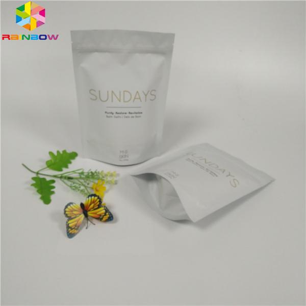 Zipper Top Stand Up Foil Pouch Packaging Bath Salt Aluminum Foil Body Scrub Bags