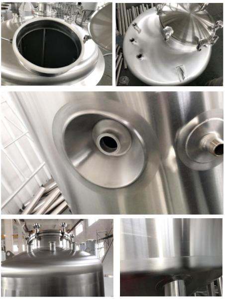 1500L Brewing Insulated Hot Liquor Tank Food Grade With Mirror Polished / 50MM PU Insulation