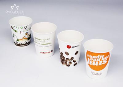 Small Volume 4 Oz Disposable Paper Takeaway Cups White / Natural Color