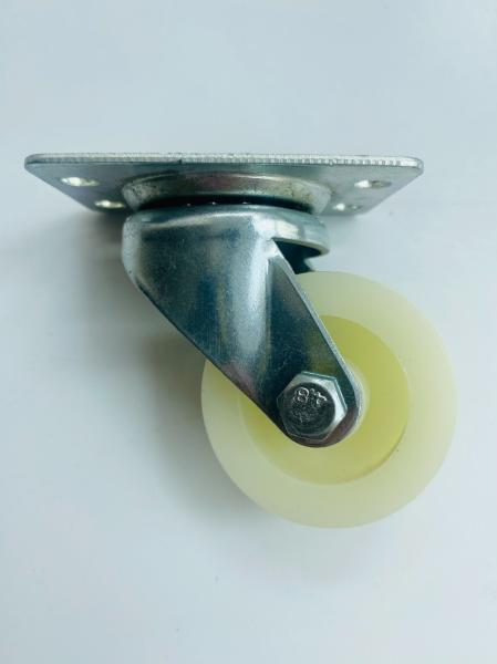 Nylon Furniture Plate Castor 1.5-3inch Light Duty Installation Height 50mm/62mm/80mm/93mm