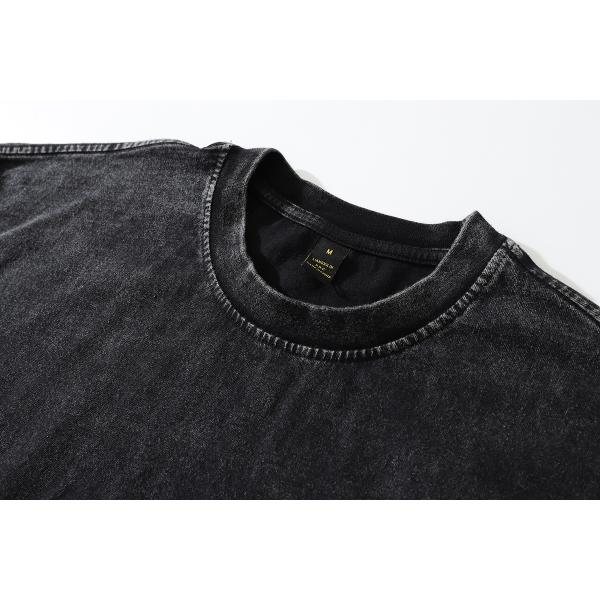250Grams Washed Long-Sleeved Men's Sweater Retro Hip Hop Round Neck Sweater Fabric
