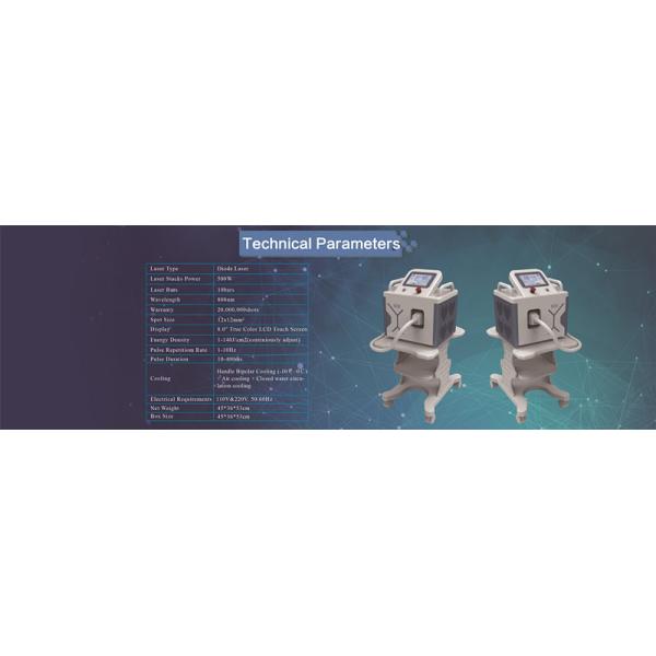 Continuous Mode Permanent Hair Removal Machine , Portable 808 Laser Hair Removal Device