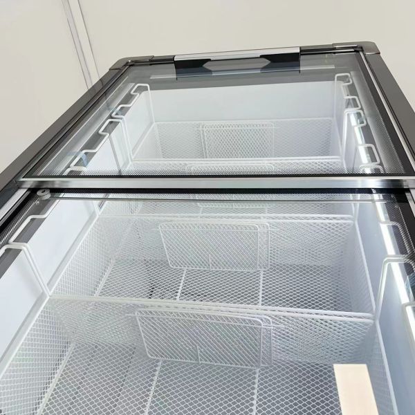 Supermarket Top Glass Freezer Glass Chest Freezer Customized Logo
