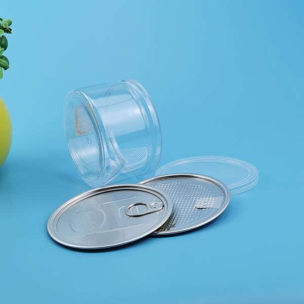 99mm 0.5L Sugar PET Peel Off  Little Plastic Jars With Lids