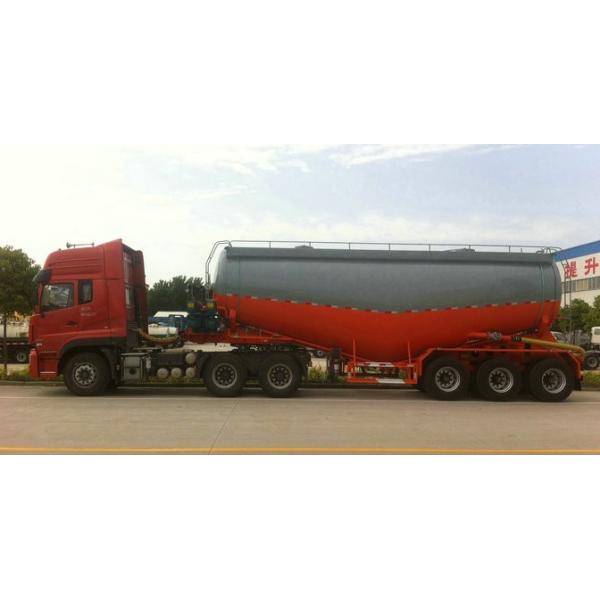 V or W Shape Bulk Cement Truck Semi Trailer Anti - Rust Chassis Surface