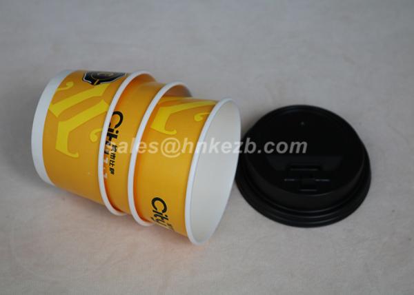 Biodegradable 12oz Disposable Ice Cream Paper Cups Food Grade With Plastic Lid