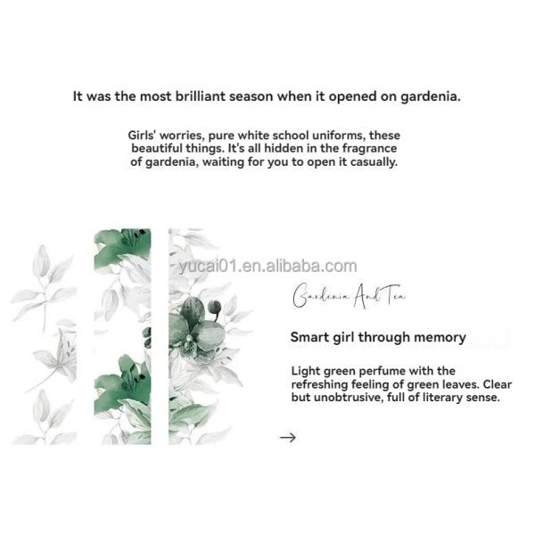 Natural Gardenia Floral Water Eau de Toilette Tea Scented Body Spray for Women