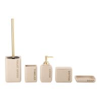 Produit de nettoyage de salle de bain en pierre de sable pour ménage Sable de forme carrée Noir Blanc Dispenser de savon liquide de luxe