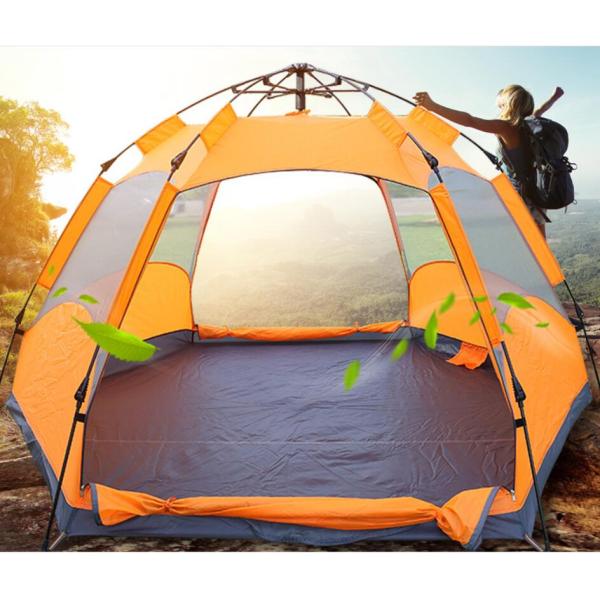 Double Layer Automatic Camping Tent 5-8person Unique and fantastic design for easy set-up Camping tent(HT6060-5-8person)