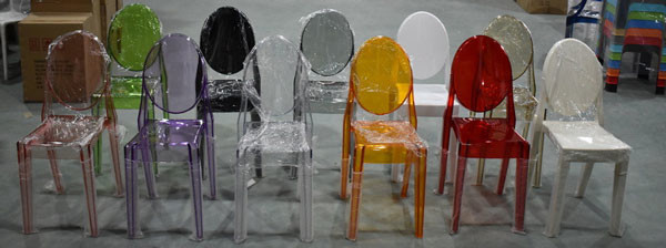 Silla de acrílico clara al aire libre moderna del fantasma para casarse el partido del acontecimiento