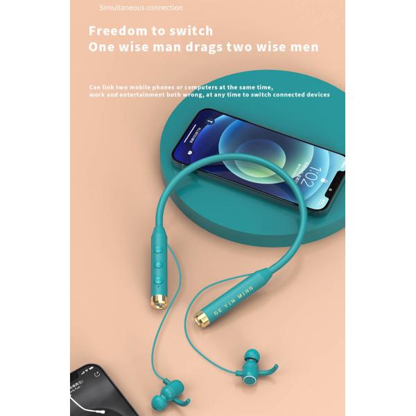 Neckband Bluetooth Earphones Magnetic Absorption Design 600 MAh HiFi Sound