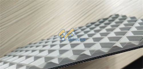 Grey Color 9.0mm Grinding Square PVC Conveyor Belt For Wood Processing