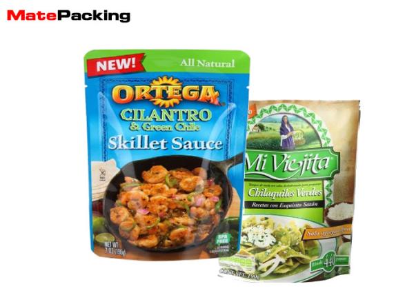 Leakproof Retort Pouch Packaging , Custom Laminated Frozen Food Pouches 200g