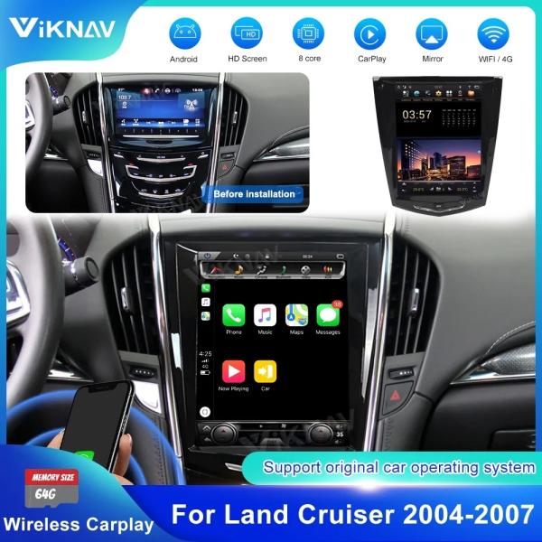 10.4 дюймовое авторадио для Android для 2004-2007 Cadillac Ats Cts Srx