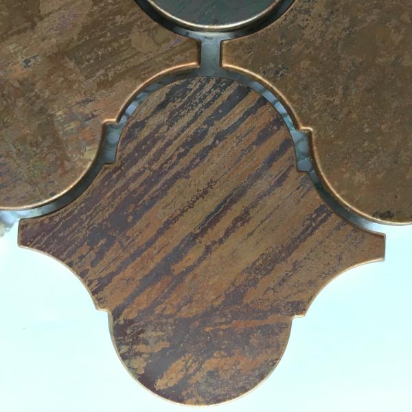 Factory Supply Bronze  Metallic Copper Tiles Lantern Design For Kitchen Backsplash Metal Tiles