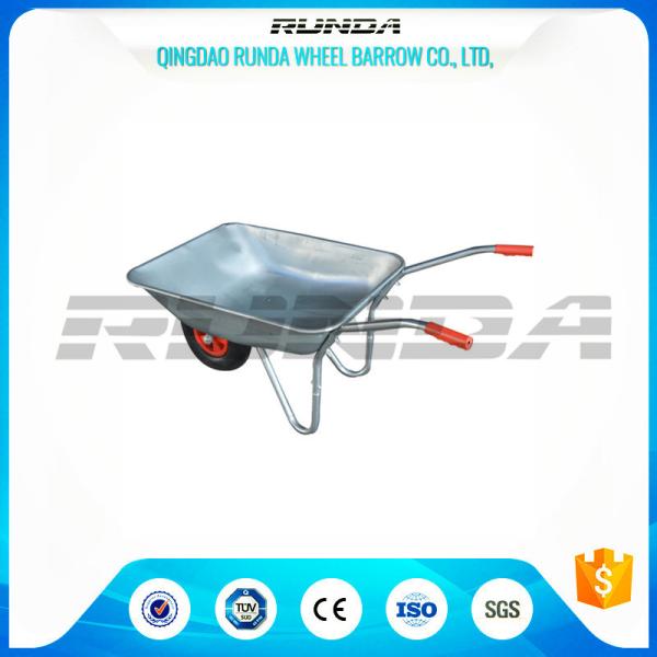 Light Weight Garden Wheel Cart Galvanized Steel Rubber Wheel 80kg Weight Capacity