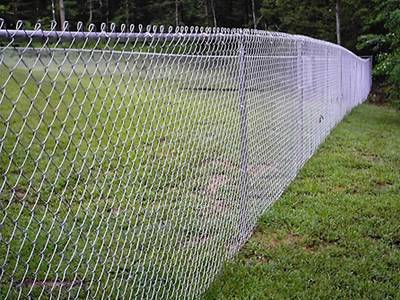 1.2 oz/ft2 (366 g/m2) chain link fence 	vinyl coated chain link fence