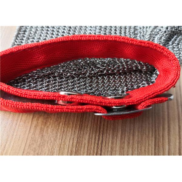 Reversible Level 5 Stainless Steel Safety Gloves With Textile Strap Silver Color