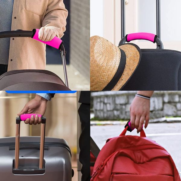 Dansky Luggage Handle Wraps for Suitcase, Bright Color Comfort Soft Handle Covers
