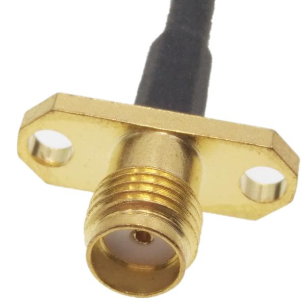 Fêmea de U.FL IPEX1 da trança fêmea da montagem RG178 do painel da flange do furo de SMA ao cabo coaxial 2
