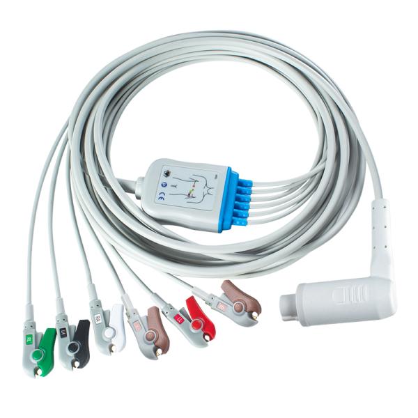 Corpuls 3 6Lead IEC Grabber Patient Cable with AHA/ IEC Lead Color Coding