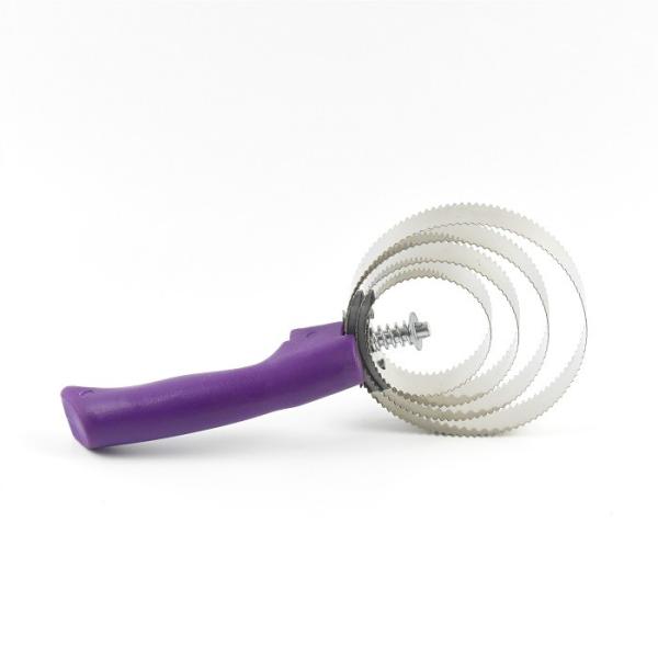 4 Loops Horse Care Spiral Curry Comb With Optional Color Plastic Handle