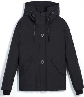 Windproof Heavy Down Jacket Men's , Hooded Mens Light Down Coat Mid Thickness