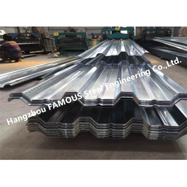 1-3m m acanalaron el Decking de plata del piso del metal del ISO 3834 galvanizado
