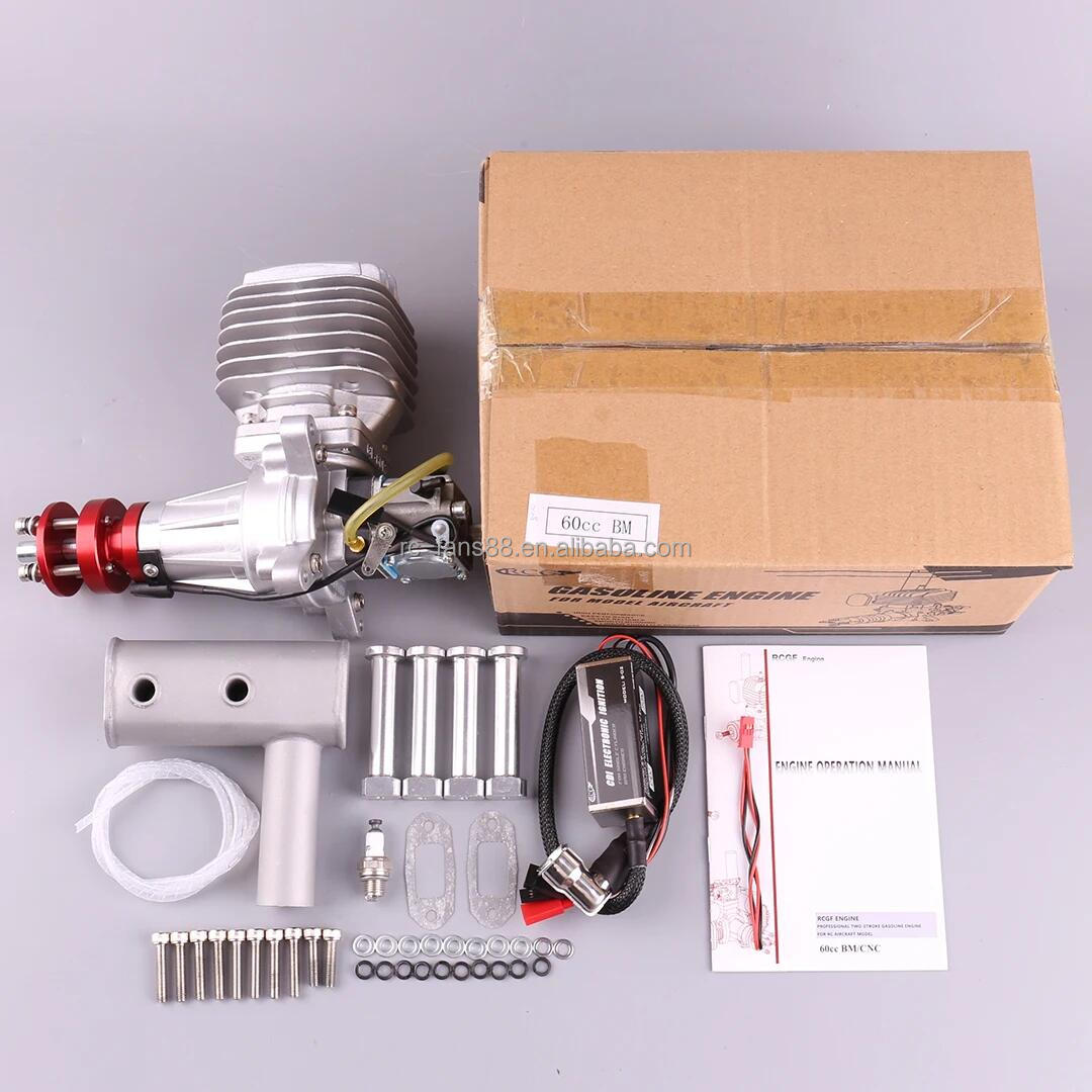 Rcgf 60cc Bm Side Exhaust Gasoline Engine With Walbro Carburetor For Rc Airplanes Fixed Wing Uav Drone Aircraft Model Diy