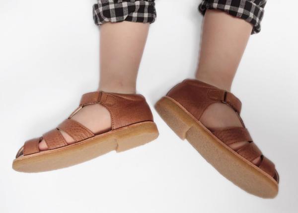 Outdoor First Layer Cowhide Kids Sandals Shoes