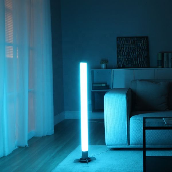 360 Degree Emitting RGB Mood Light with Remote Control 24W Standing LED Lamp for Modern Home Decor