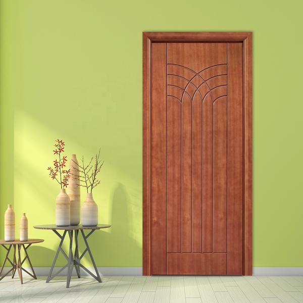 Fancy Design Interior Prehung Wood Doors PU Painting 45mm Thick