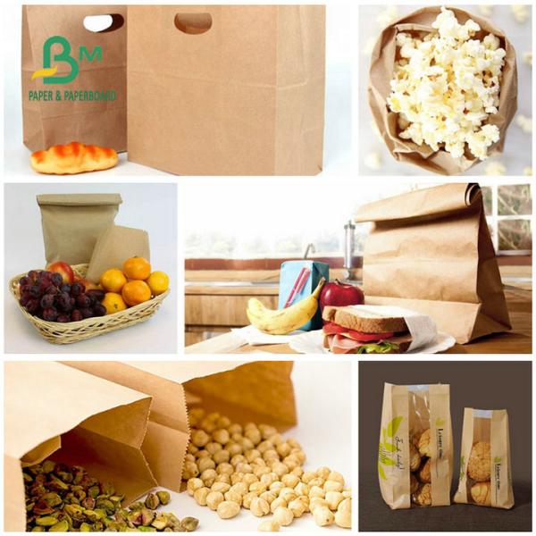 80gsm 120gsm 61 * 86cm Brown Kraft Bag Paper For Packaging Food