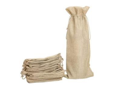 O presente reusável dos bens da juta de serapilheira ensaca Eco amigável para a garrafa de vinho