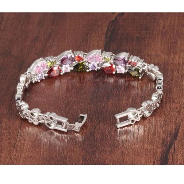 Gorgeous Cubic Zirconia Bracelet for Women Gold Plated Tennis  Bracelet (JKS950SILVER)