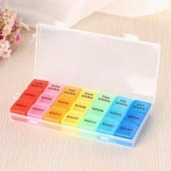 21 Compartments Hospital Medical Supplies Colorful Small Plastic Medicine Box