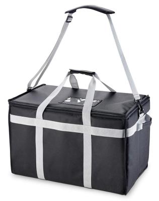 Food Delivery Insulated Food Carrier Bag / Drink Cooler Bag With Adjustable Divider