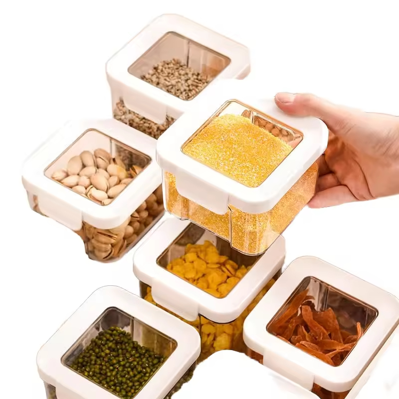 Premium Stackable Sealed Grain Storage Container for Kitchen Pantry Organization