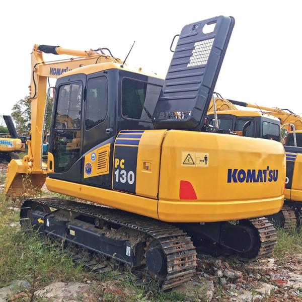 Japão fez boa condição Komatsu PC130 Excavator 13 toneladas de peso máquina de rastreamento em Shanghai