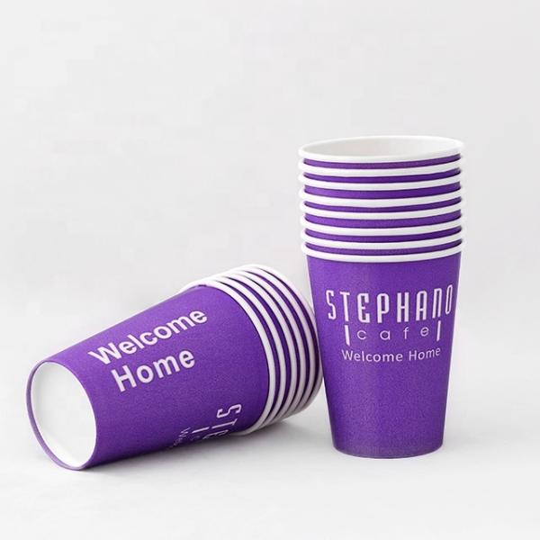 540 ml de tazas de café desechables de doble PE recubiertas con 16 oz de papel de pared