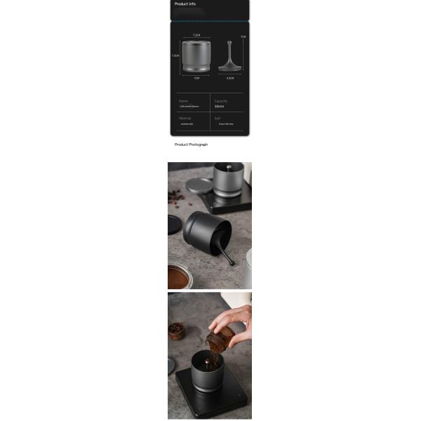 58mm Aluminum Alloy Espresso Coffee Dosing Cup for DIY Plastic Bag-Shaped Tea Packaging