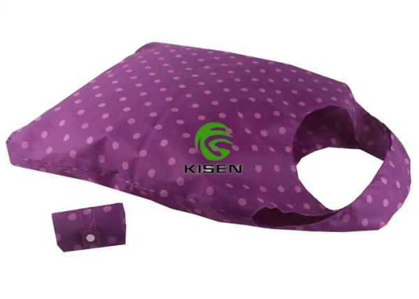 Vest Type Reusable Vegetable Bags , 100 Ripstop Foldable Polyester Grocery Bags
