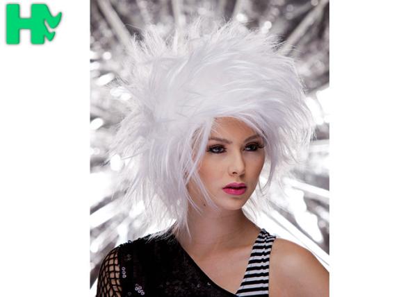 Heat Resistant Clown Synthetic Cosplay Wigs Colored Explosive Head For Party