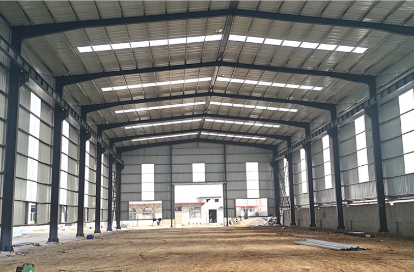 Prefabricated Commercial Steel Frame Building Wind Resistant For Warehouses