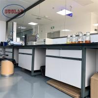 Table de travail de laboratoire de chimie lourde avec rangement pour équipement de laboratoire professionnel