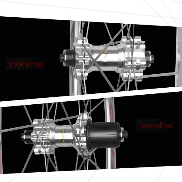 JIELEI Jeu de roues de vélo de route 700C 30mm alliage d'aluminium avec moyeu de frein V Jante à pneu Argent Profondeur de jante 30,0 mm