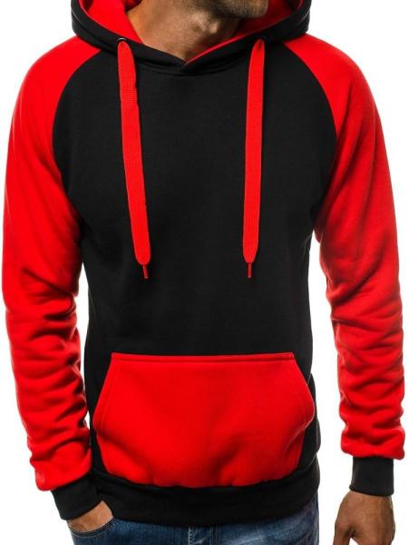 Winter Long Sleeve 60 Cotton 40 Acrylic Hooded Standard Color Block Pocket Slim Men'S Sweater