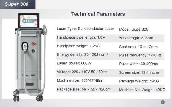 12.4 Inch 755nm 1064 Nm Laser Hair Removal Beauty Laser Machine